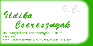 ildiko cseresznyak business card